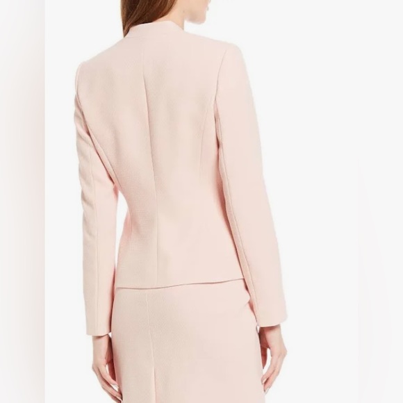 Calvin Klein Women's Rose Pink Asymmetric Novelty Jacket - Picture 3 of 10